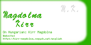 magdolna kirr business card